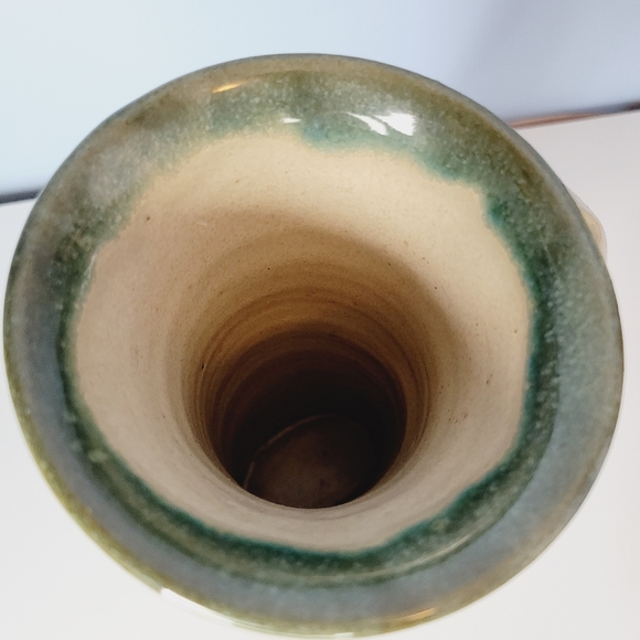 Studio Pottery Pitcher Vase Signed Hand Thrown Large Handle - Picture 3 of 14